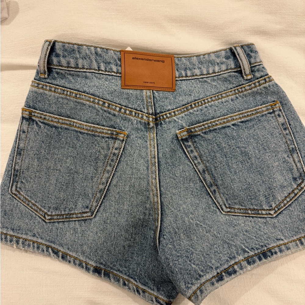 Alexander Wang Classic Light Blue Denim Shorts - Picture 3 of 4